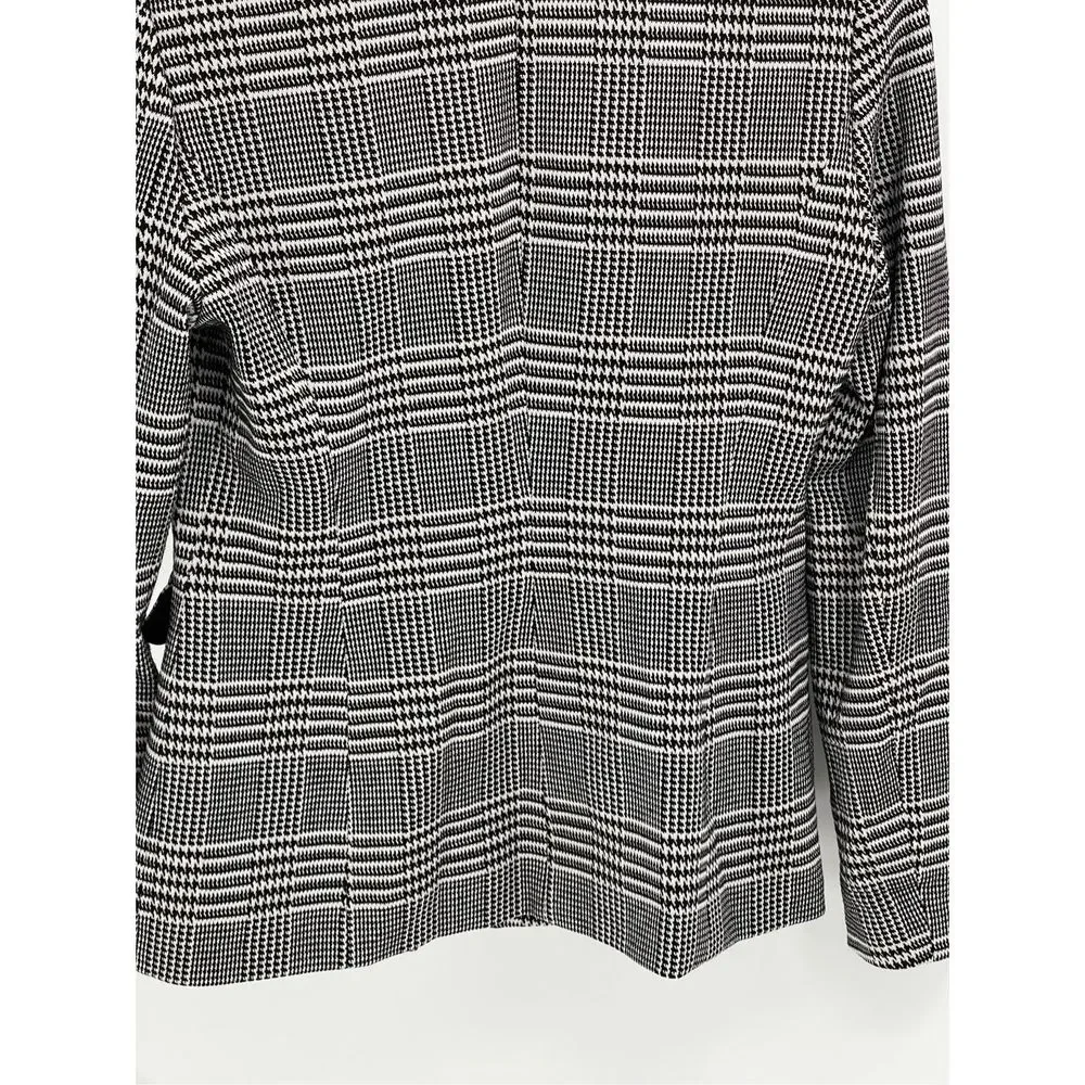 Elie Tahari Blazer‎ Women's Size 6 Houndstooth Black White